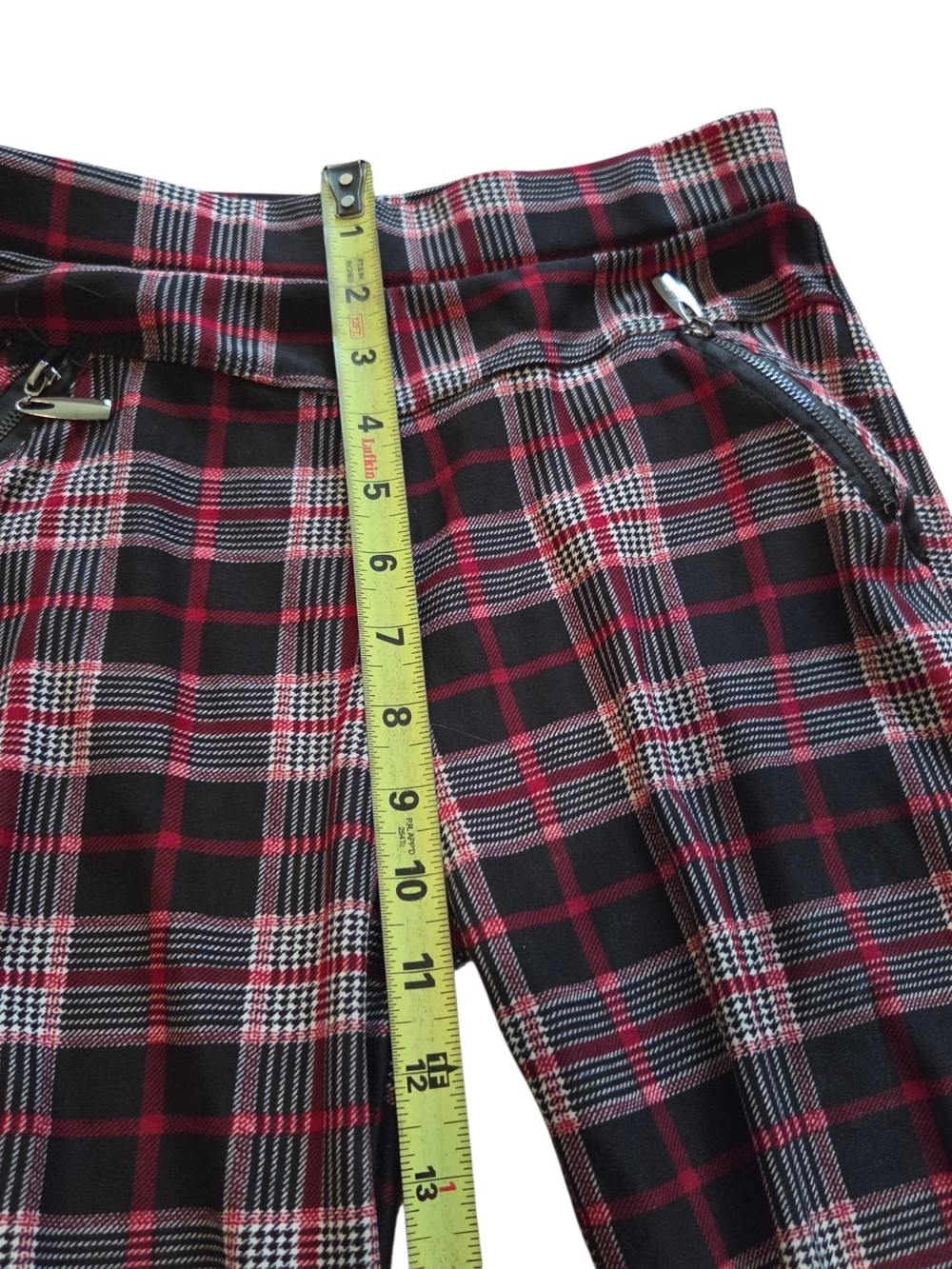 Coco + Carmen Black & Red Plaid Skinny Pants - Picture 7 of 11